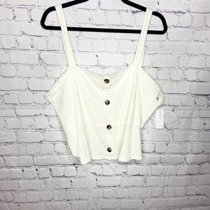 American Eagle Outfitters Button Down Crop Top